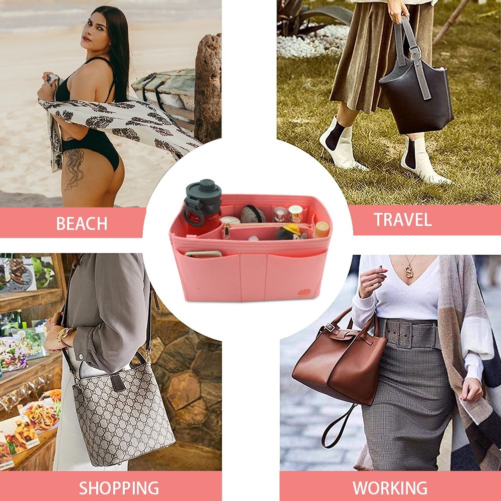 BAG PURSE INSERT ORGANIZER - PINK - Picture 9 of 11